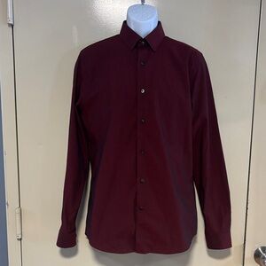 Express Men's Burgundy Dress Shirt